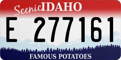 ID license plate E277161