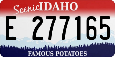 ID license plate E277165