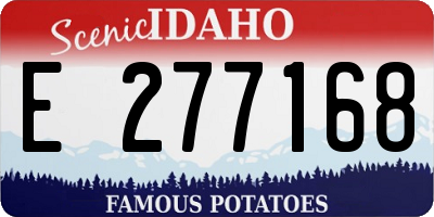 ID license plate E277168