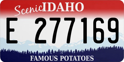 ID license plate E277169