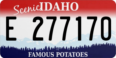 ID license plate E277170