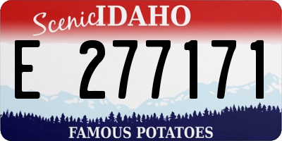 ID license plate E277171