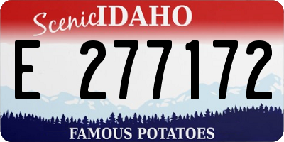 ID license plate E277172