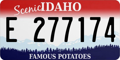 ID license plate E277174