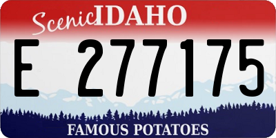 ID license plate E277175