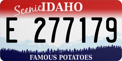 ID license plate E277179
