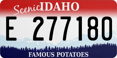 ID license plate E277180