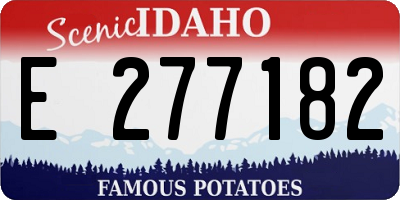 ID license plate E277182