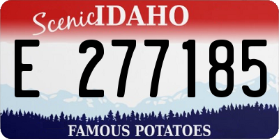ID license plate E277185