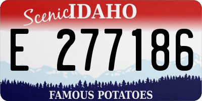 ID license plate E277186