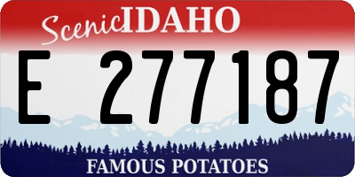 ID license plate E277187
