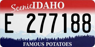 ID license plate E277188