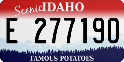 ID license plate E277190