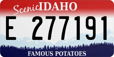 ID license plate E277191