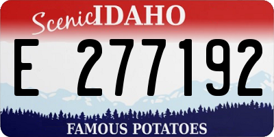 ID license plate E277192
