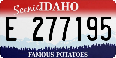 ID license plate E277195
