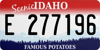 ID license plate E277196