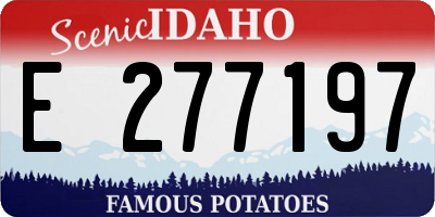 ID license plate E277197