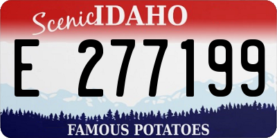 ID license plate E277199