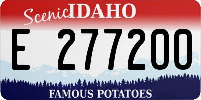 ID license plate E277200