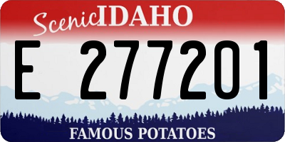 ID license plate E277201