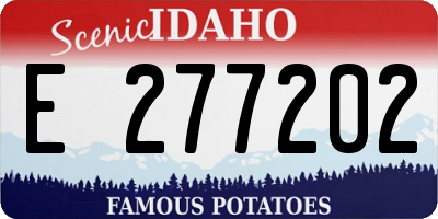ID license plate E277202