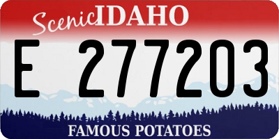 ID license plate E277203