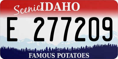ID license plate E277209