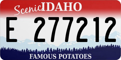 ID license plate E277212