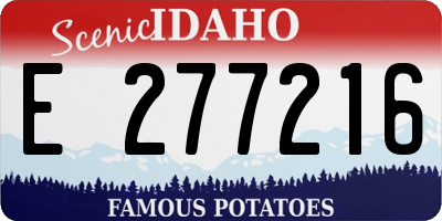 ID license plate E277216