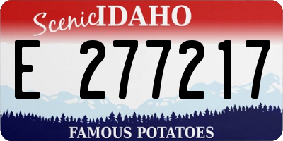 ID license plate E277217