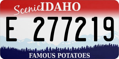ID license plate E277219