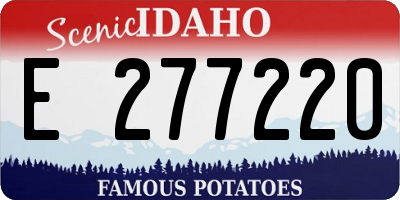 ID license plate E277220