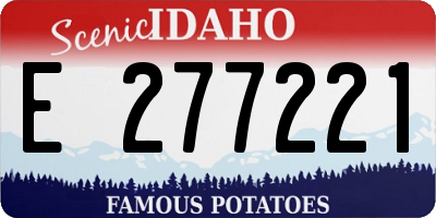 ID license plate E277221