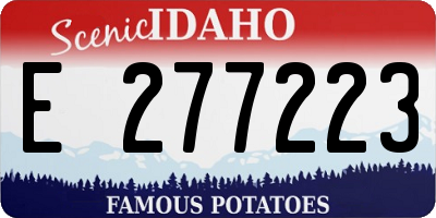 ID license plate E277223