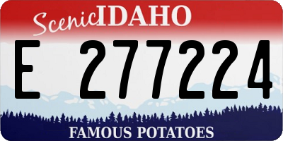 ID license plate E277224