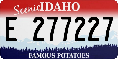 ID license plate E277227