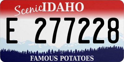 ID license plate E277228