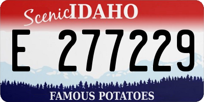 ID license plate E277229