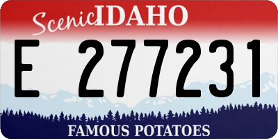 ID license plate E277231