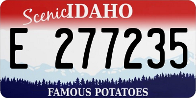 ID license plate E277235