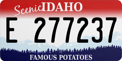 ID license plate E277237