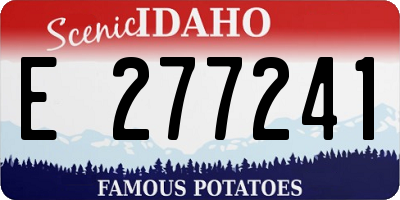 ID license plate E277241