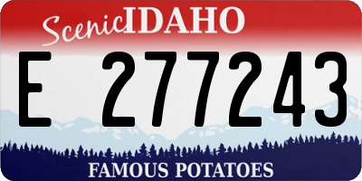 ID license plate E277243