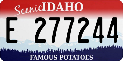 ID license plate E277244
