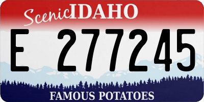 ID license plate E277245