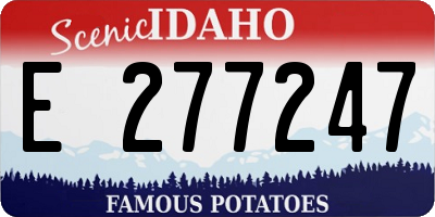 ID license plate E277247