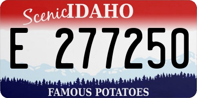 ID license plate E277250