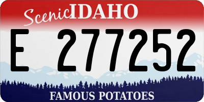 ID license plate E277252