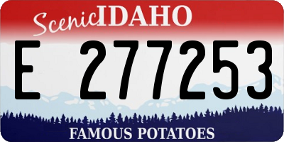 ID license plate E277253